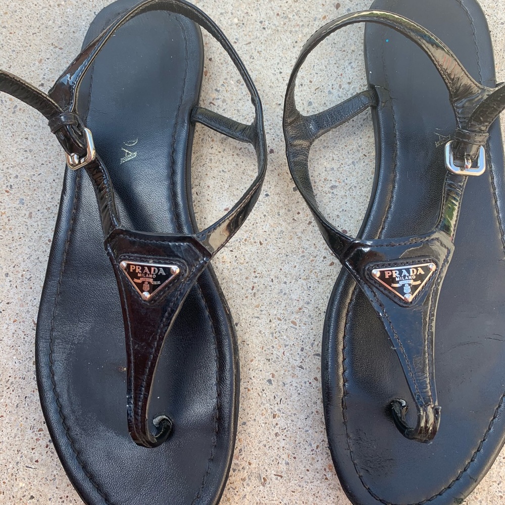 Prada women’s black sandals size 8.5